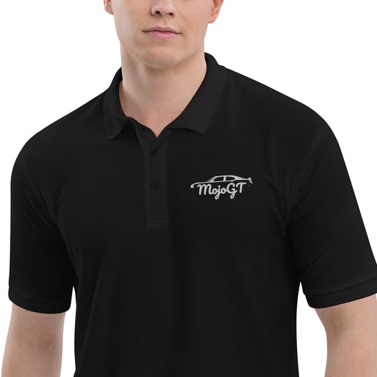 Men's Premium Polo w/ Embroidered White MojoGT Logo